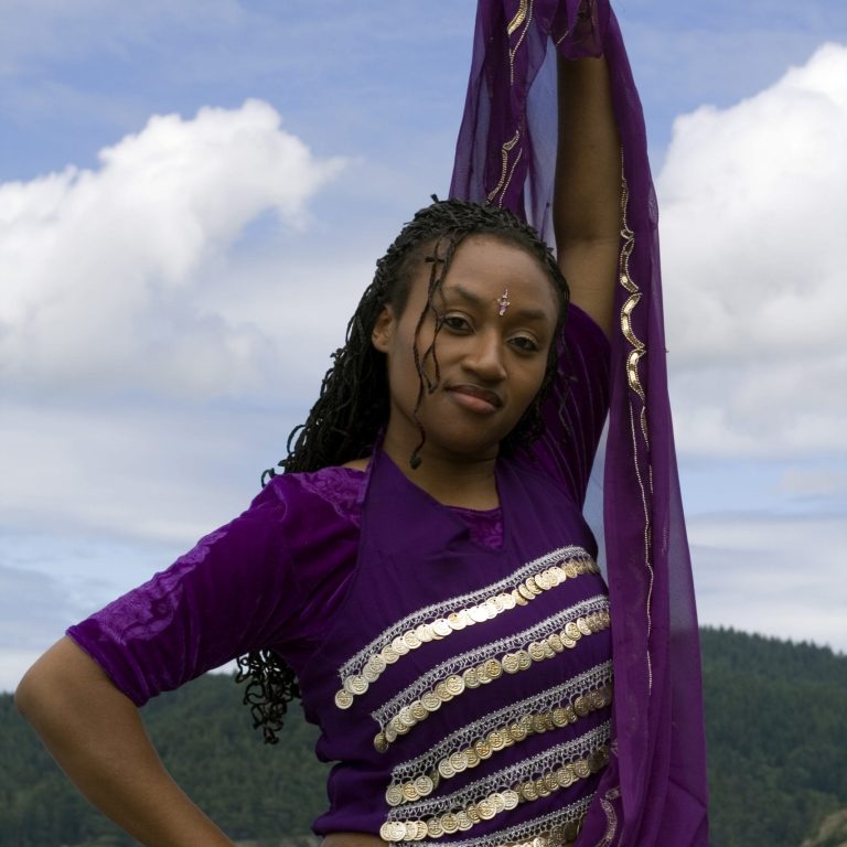 A beautiful woman of african descent.